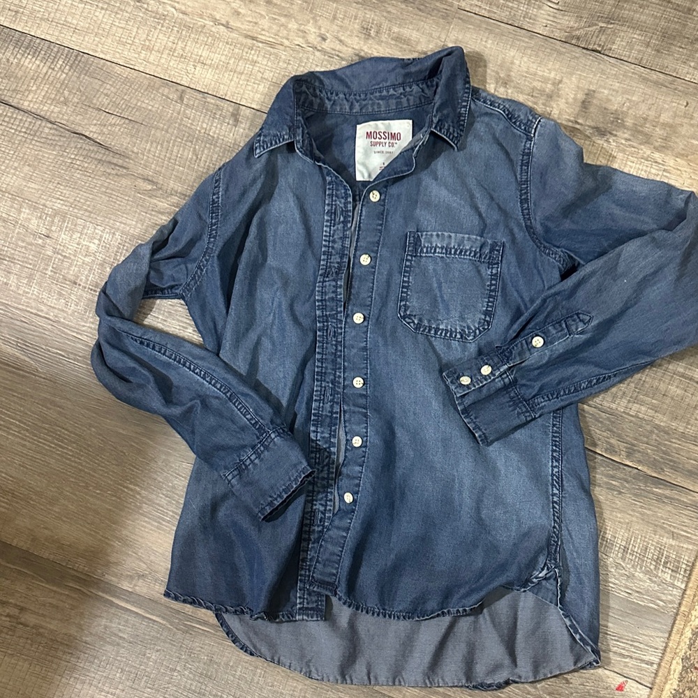 Mossimo Supply Co. Blue Denim Shirt